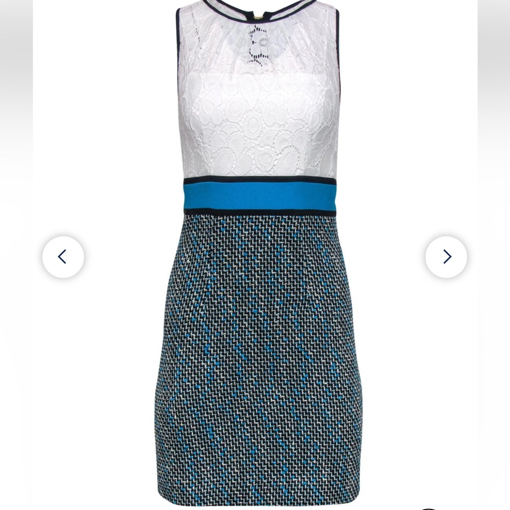 NWT Milly lace and tweed dress